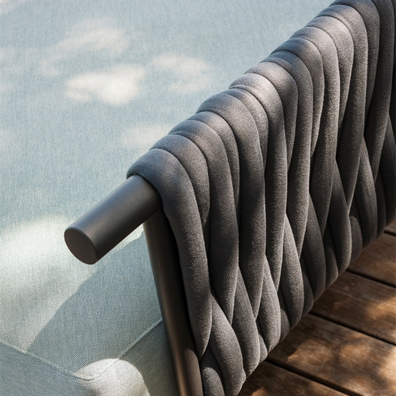 divano letto da esterno in corda a forma di L divano da esterno