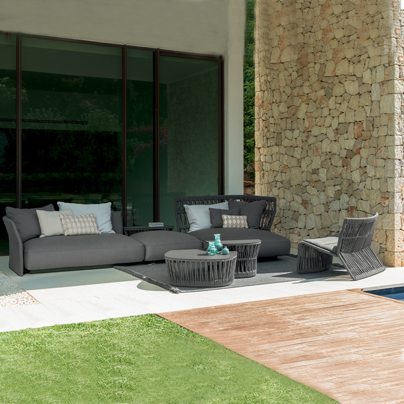 modern outdoor couch rattan corner sofa