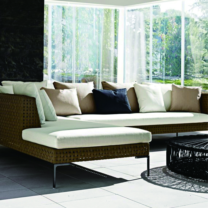 sofá de vime para pátio sofá de jardim conjunto venda