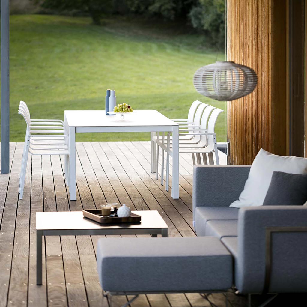 white outdoor large dining table for sale