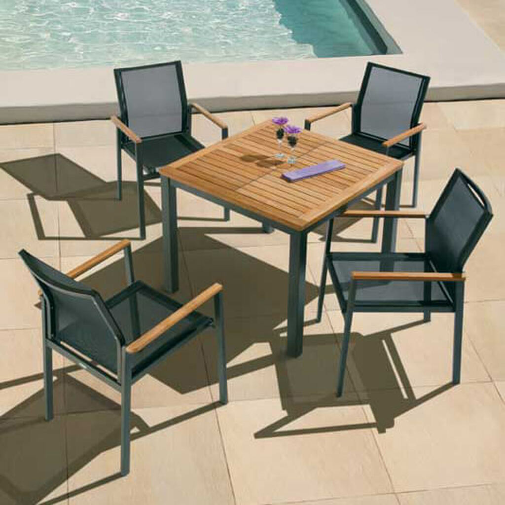 wooden garden dining set for 6 on sale