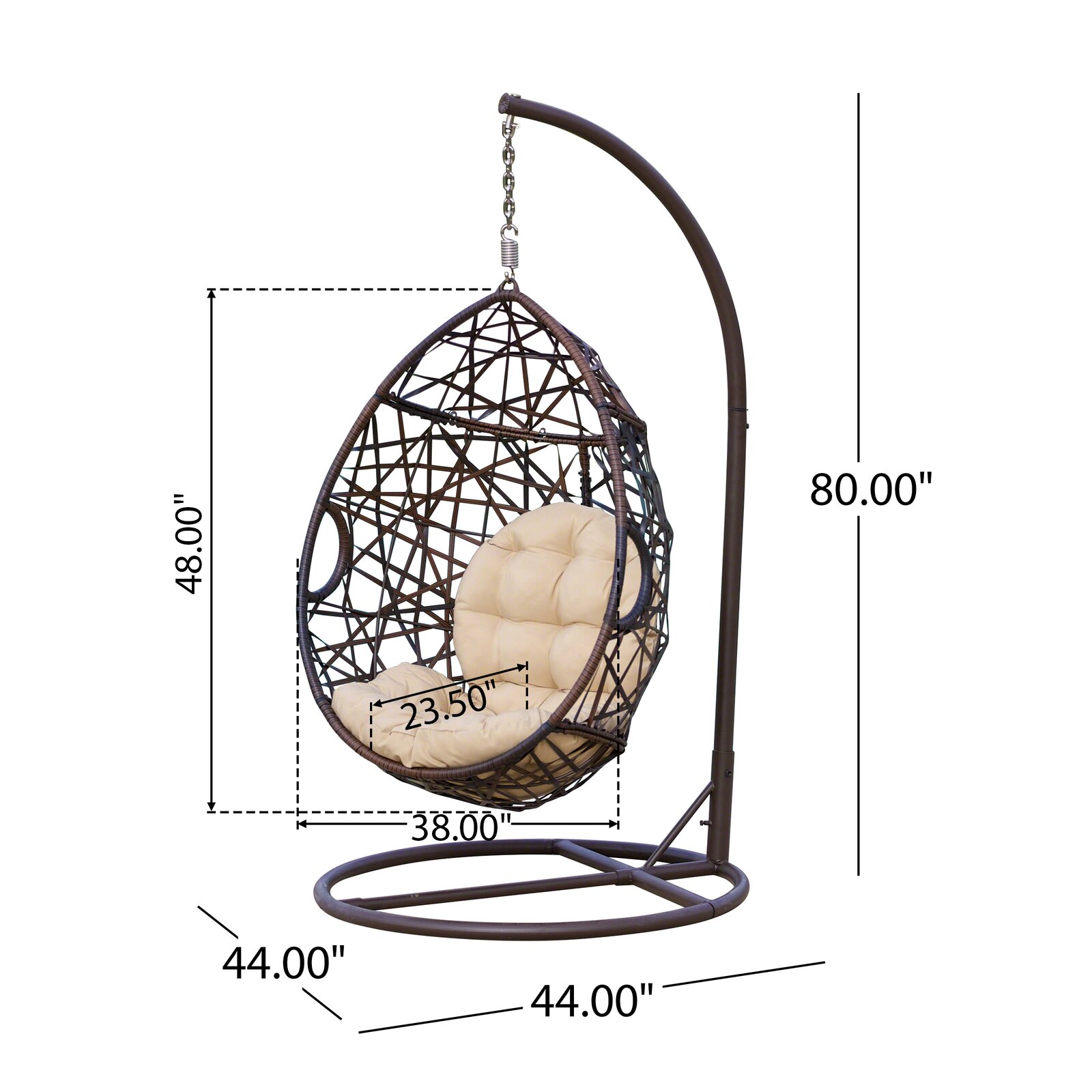 Darwin egg swing chair with stand