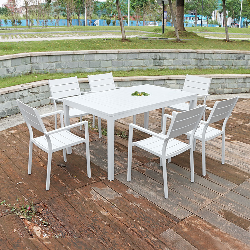 white outdoor garden dining table set wholesale