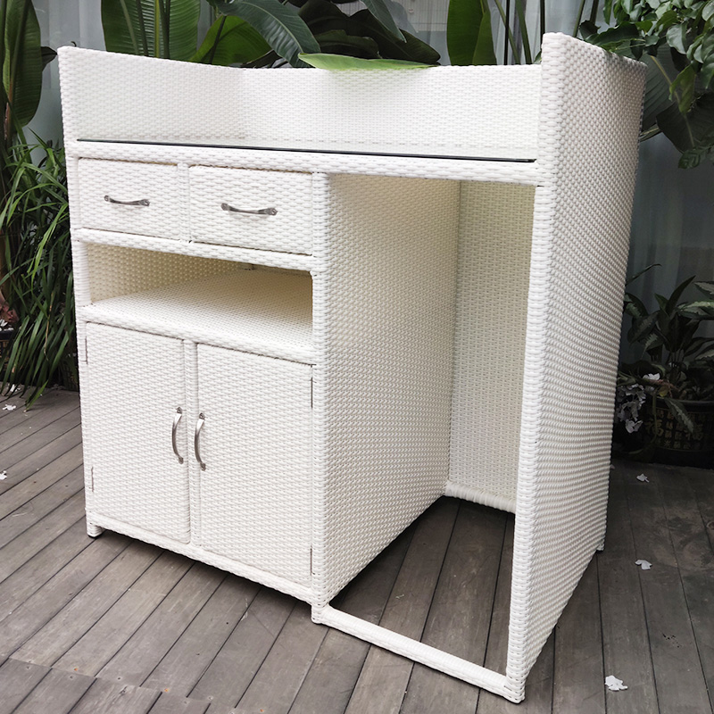 bar height outdoor rattan cabinet for sale