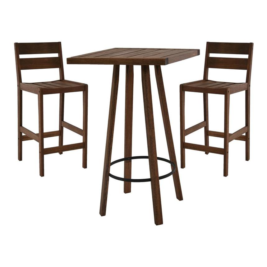 Set tavolo e sedia da bar in legno