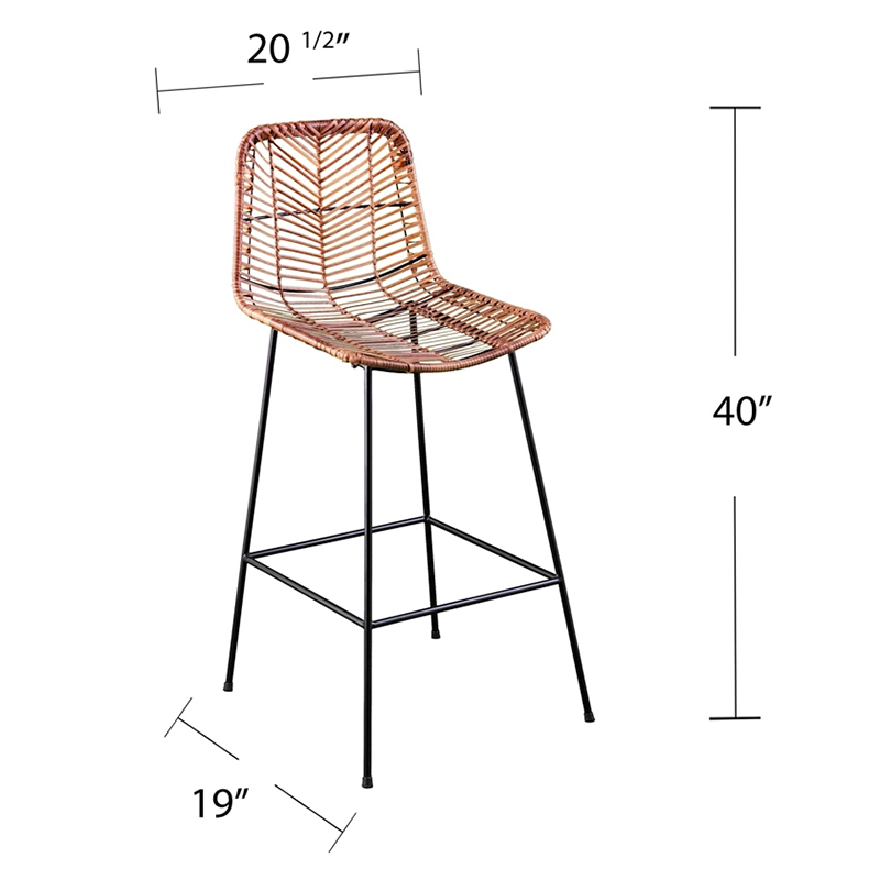 wicker counter height bar stools
