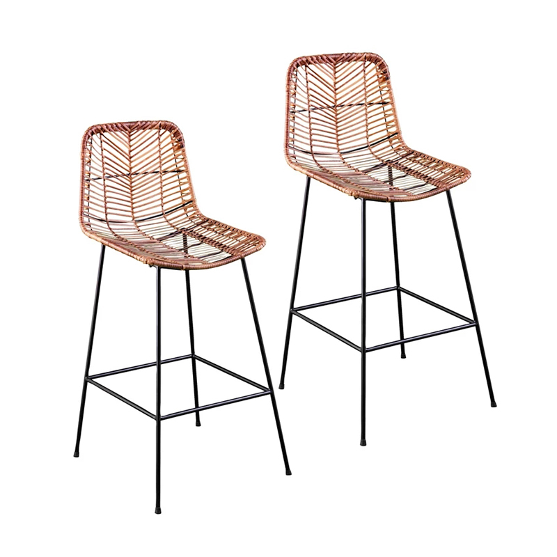 Supply wicker counter height bar stools Wholesale Factory Foshan