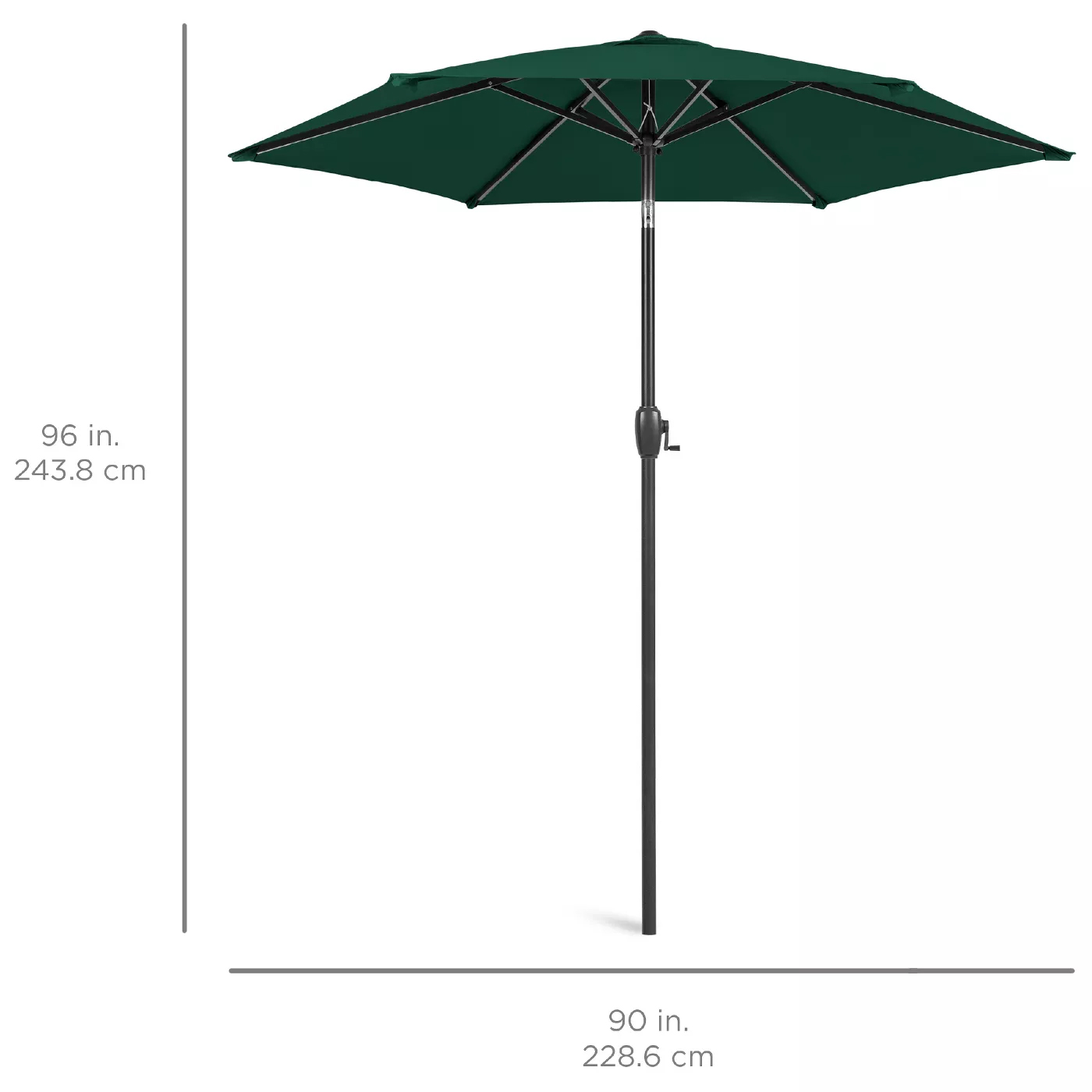 Parasol de patio extérieur Steel Market