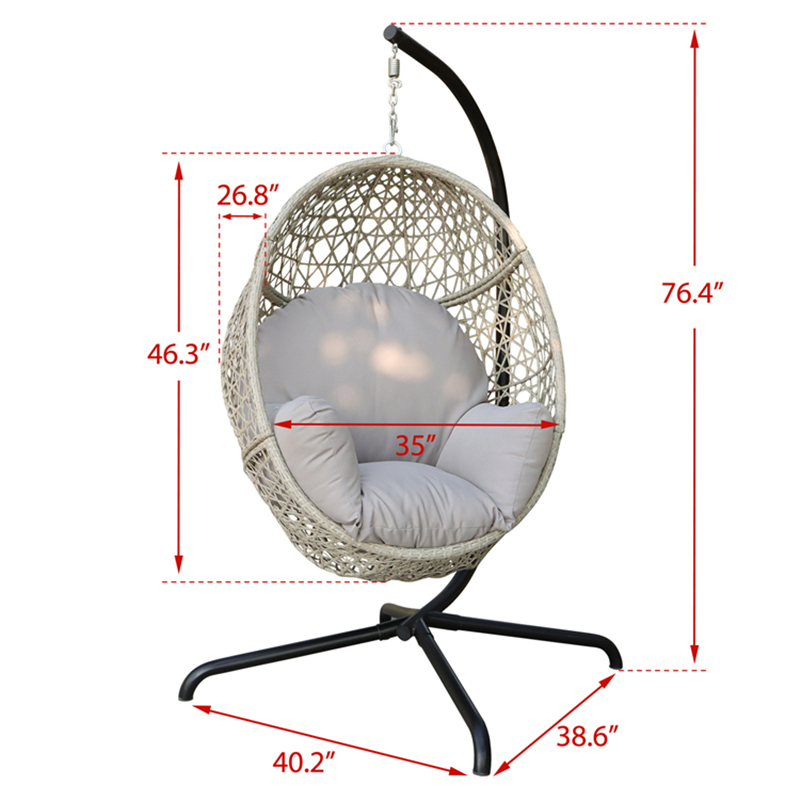 Supply Rattan Hanging Egg Chair Patio Swing Wholesale Factory - Foshan ...