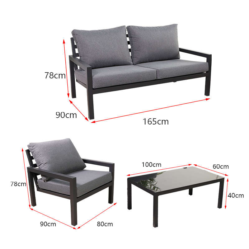 Aluminum Outdoor Patio Sectional Sofa Set