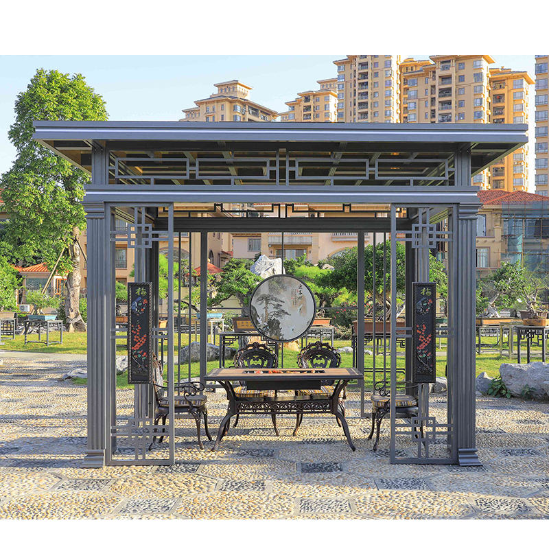 Aluminium-Pergola Gartenpavillon an Deck