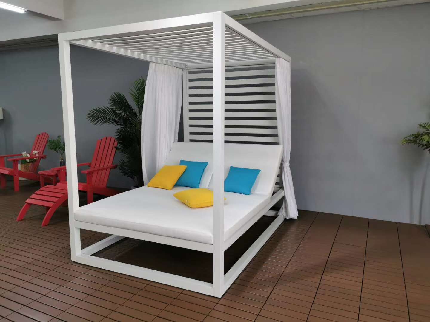 All weather beach daybed with canopy