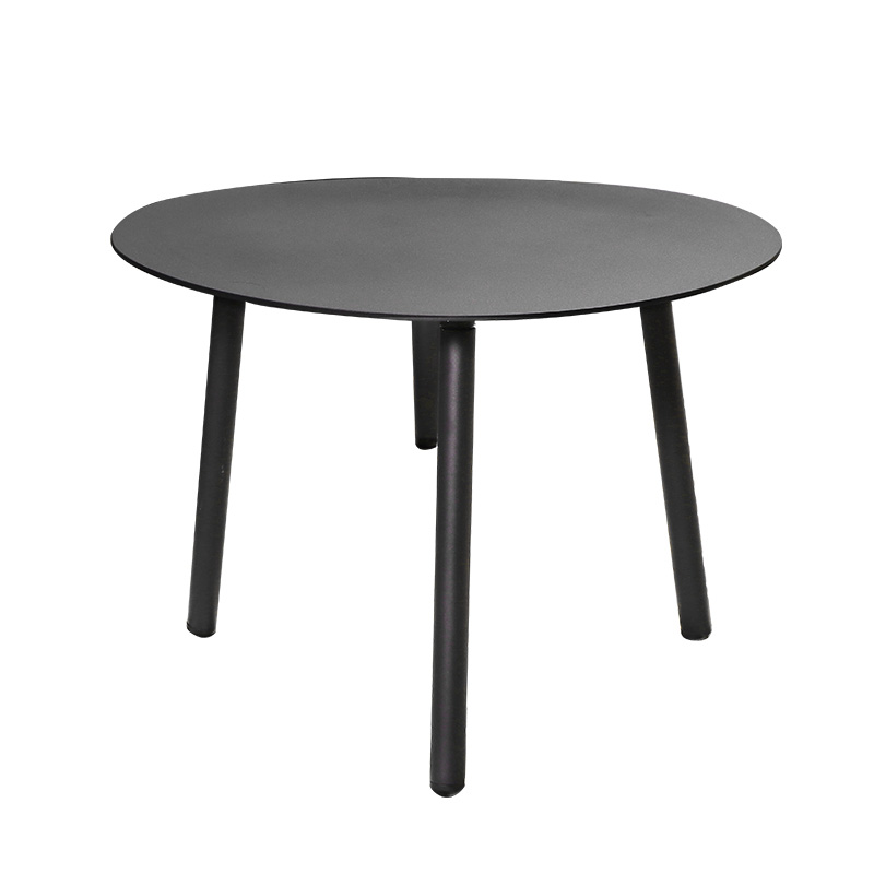 round modern aluminum side table