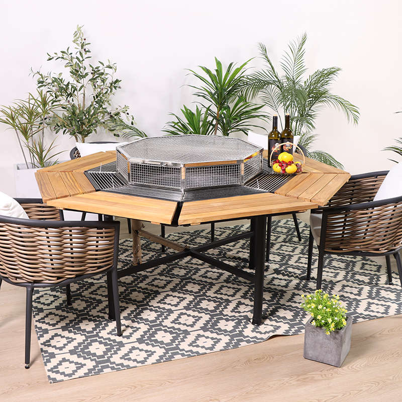 Outdoor hotsale barbeque table and chair