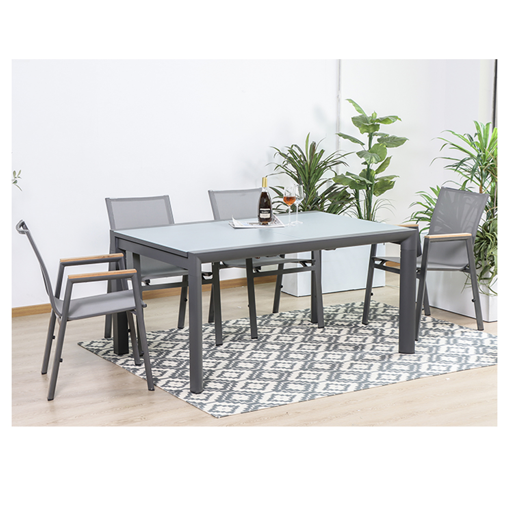 Outdoor Extendable Dining Table and Chair Set