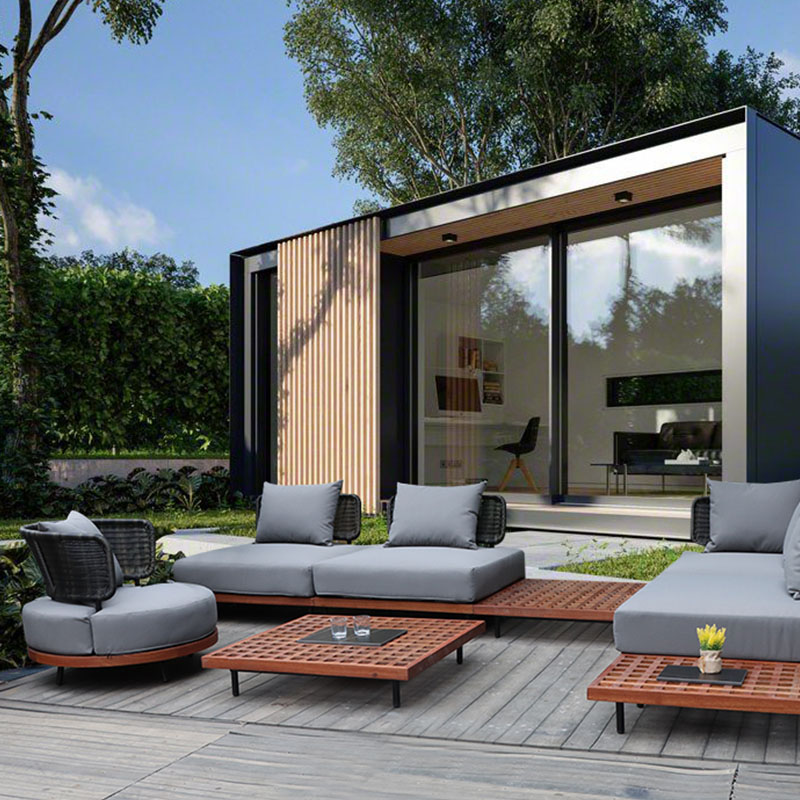 fabricante de sofá ao ar livre de canto de móveis de jardim