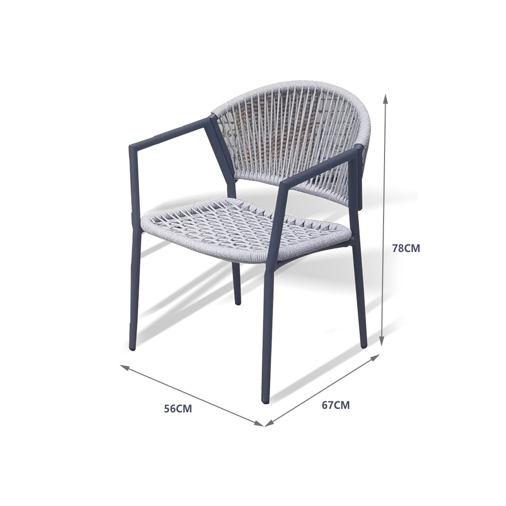 Set scaune de frânghie pentru exterior ieftin