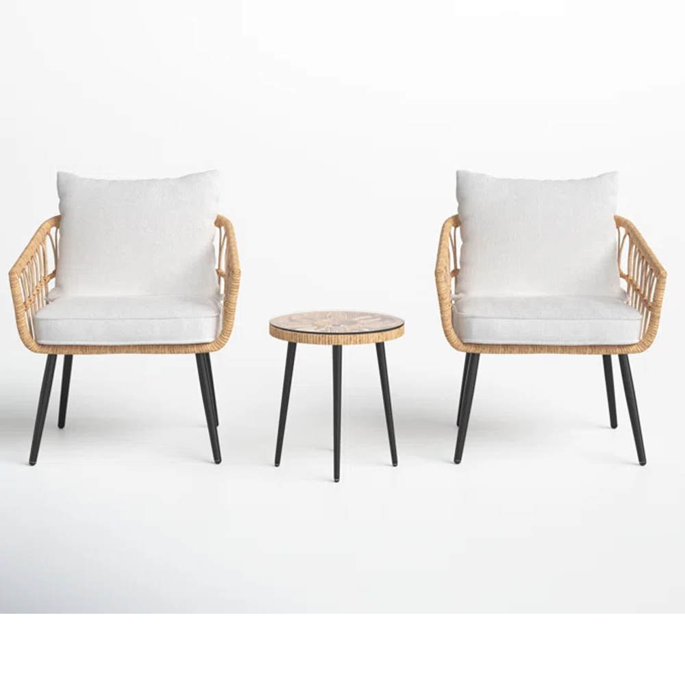 Cadeira de vime de 2 peças para venda móveis de jardim