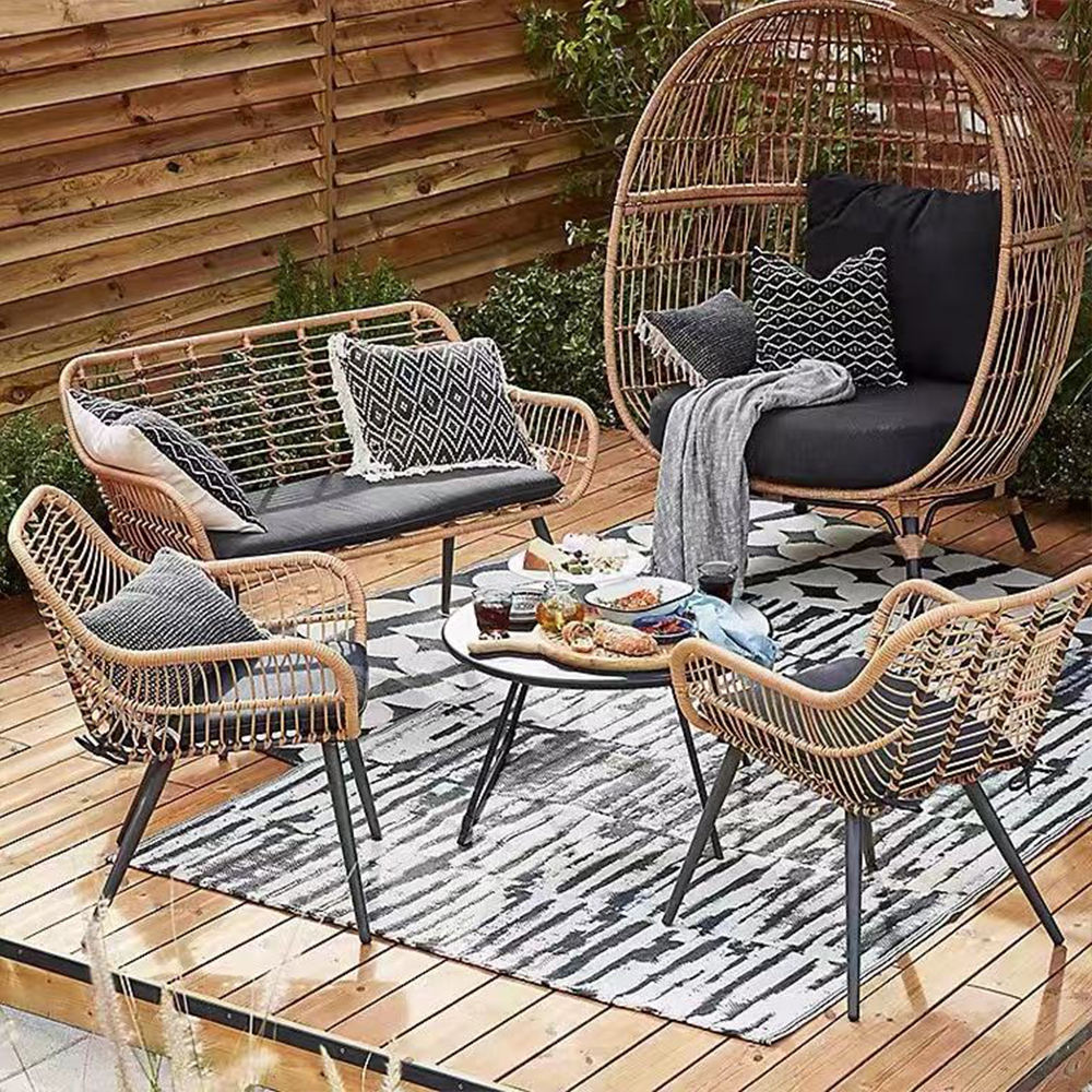 High quality single rattan sofa couch supplier
