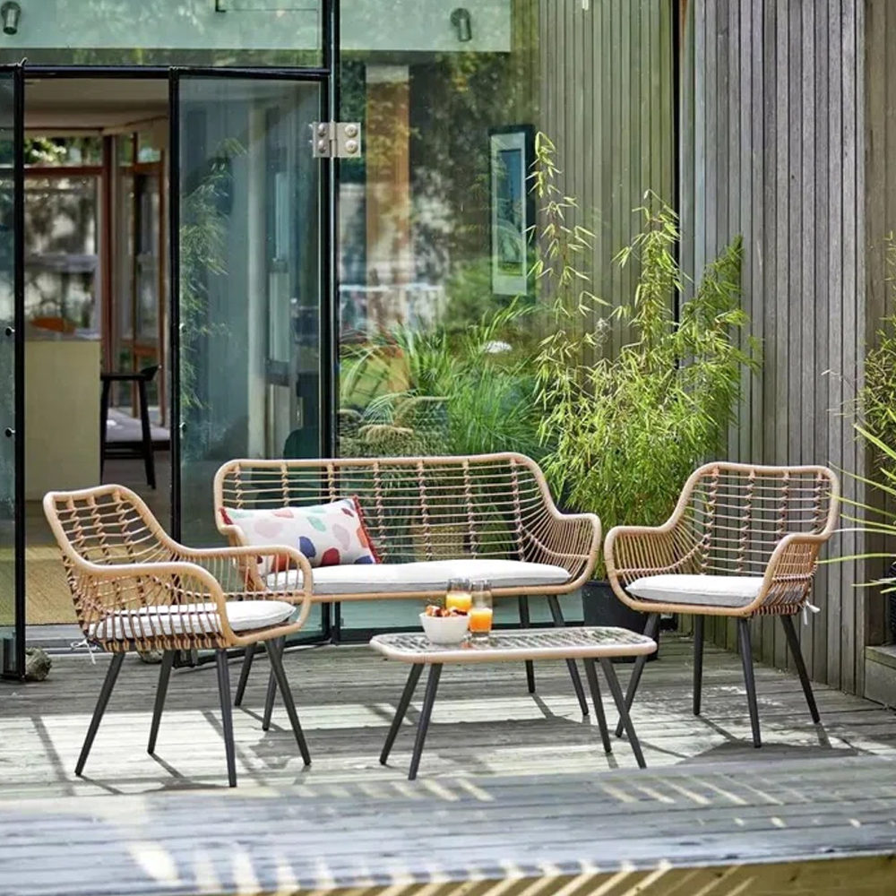 4-piece rattan sofa set outdoor furniture supplier