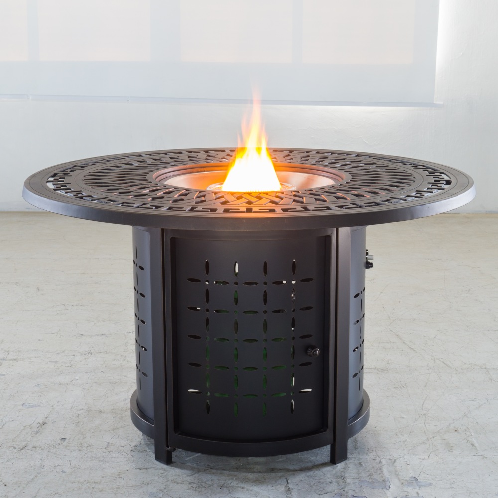 Patio heater garden BBQ fire pit table set