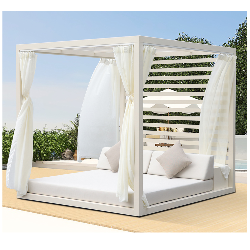 All weather aluminum daybed with canopy