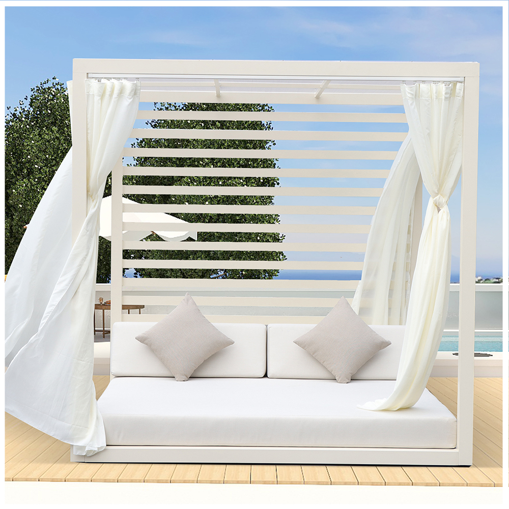 Supply All weather aluminum daybed with canopy Wholesale Factory