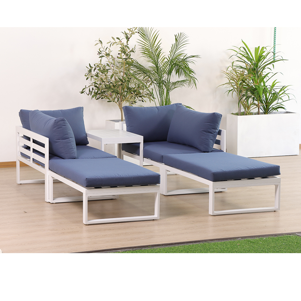 Conjunto de sofás de aluminio para salón funcional al aire libre