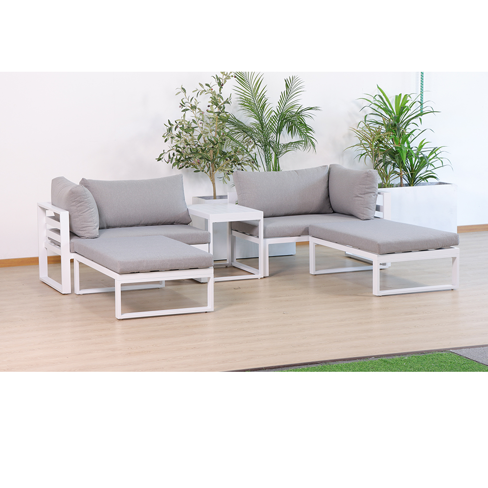 Funktionelle Lounge-Sofagarnitur aus Aluminium für den Außenbereich