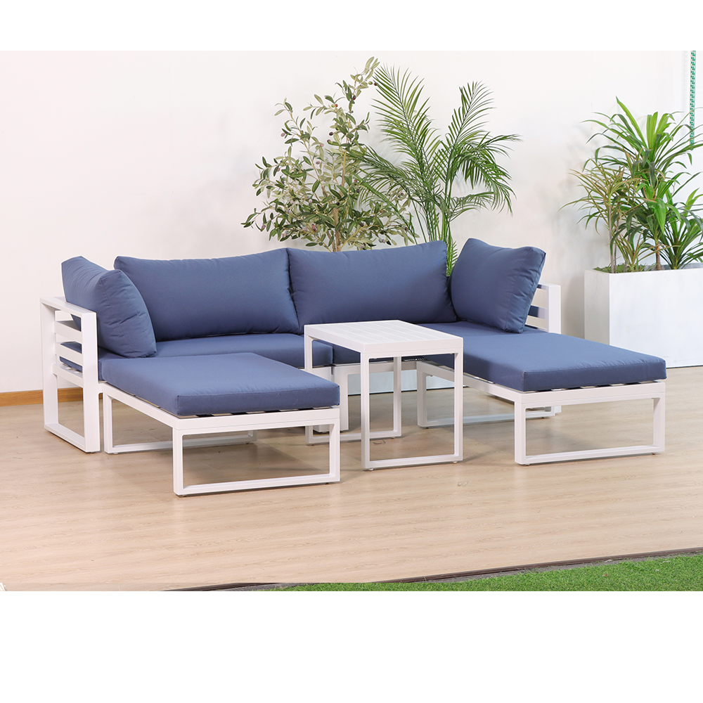 Conjunto de sofás de aluminio para salón funcional al aire libre