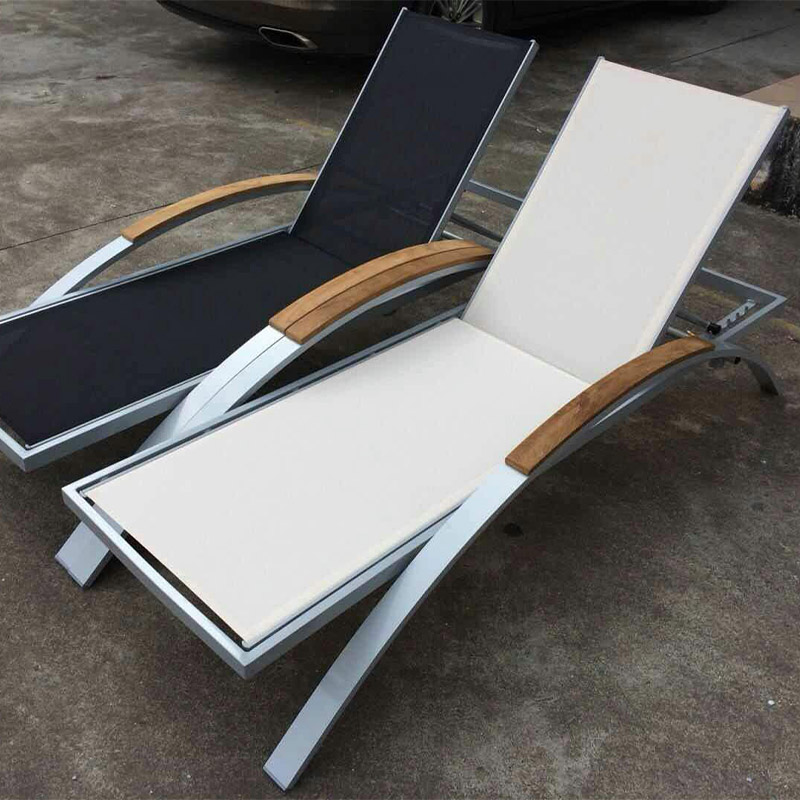 Textline Sunlounge Aluminum Outdoor Chaise Lounge