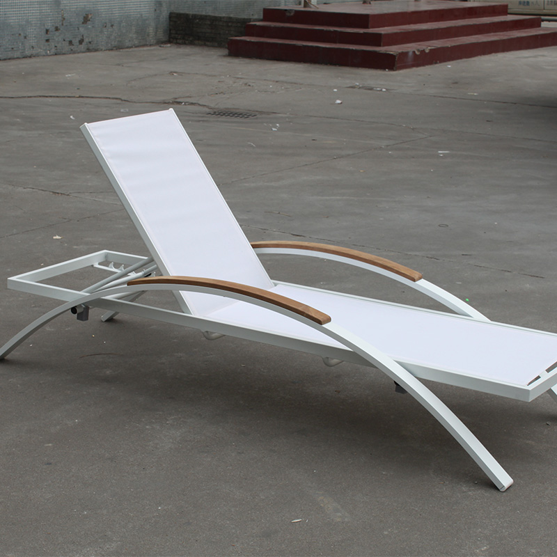 Chaise longue da esterno in alluminio Textline Sunlounge