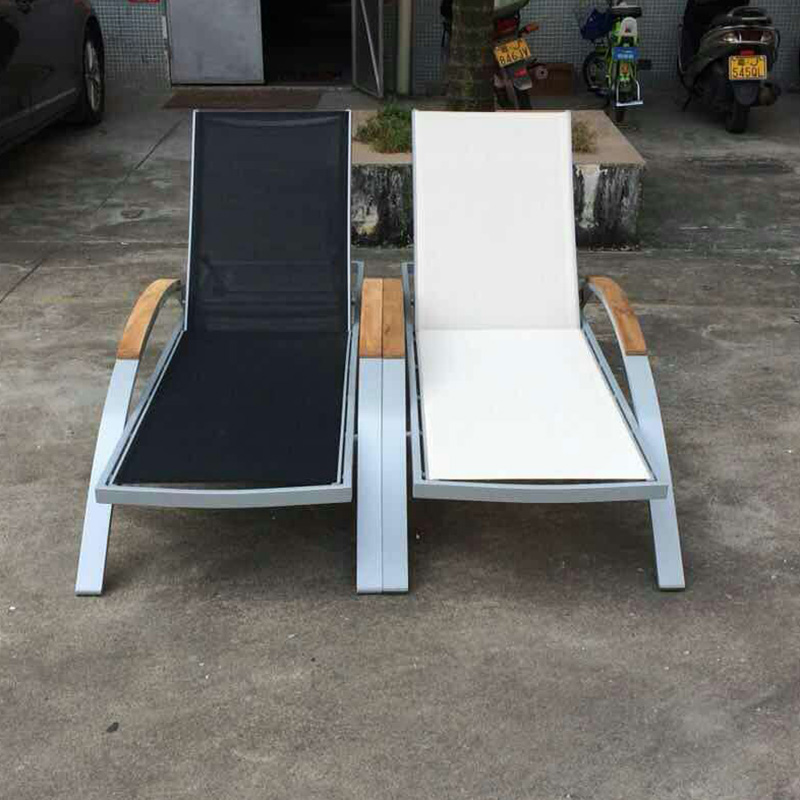 Chaise longue d'extérieur en aluminium Textline Sunlounge