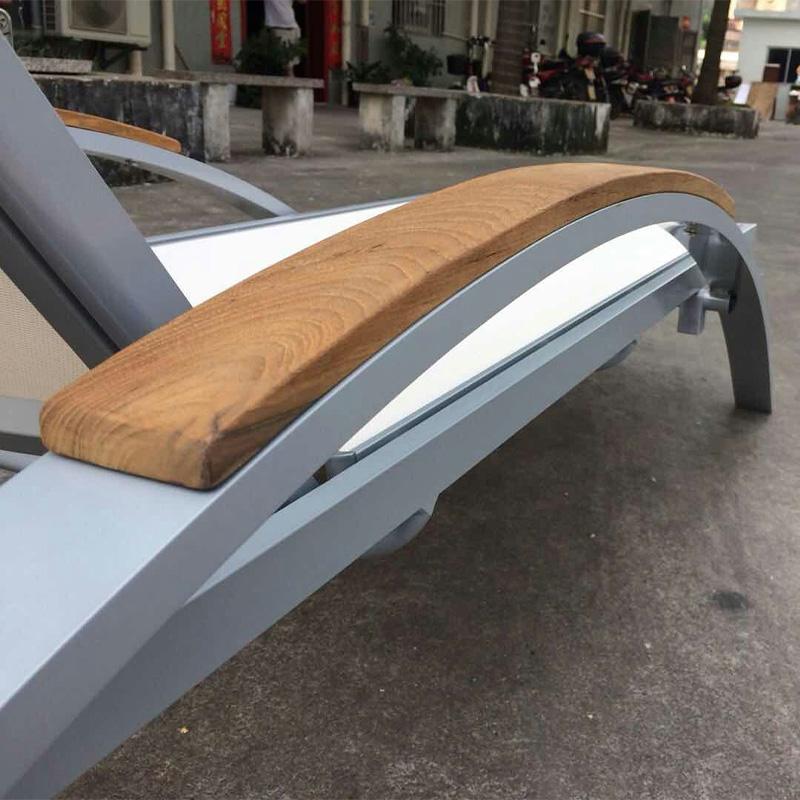 Chaise longue d'extérieur en aluminium Textline Sunlounge
