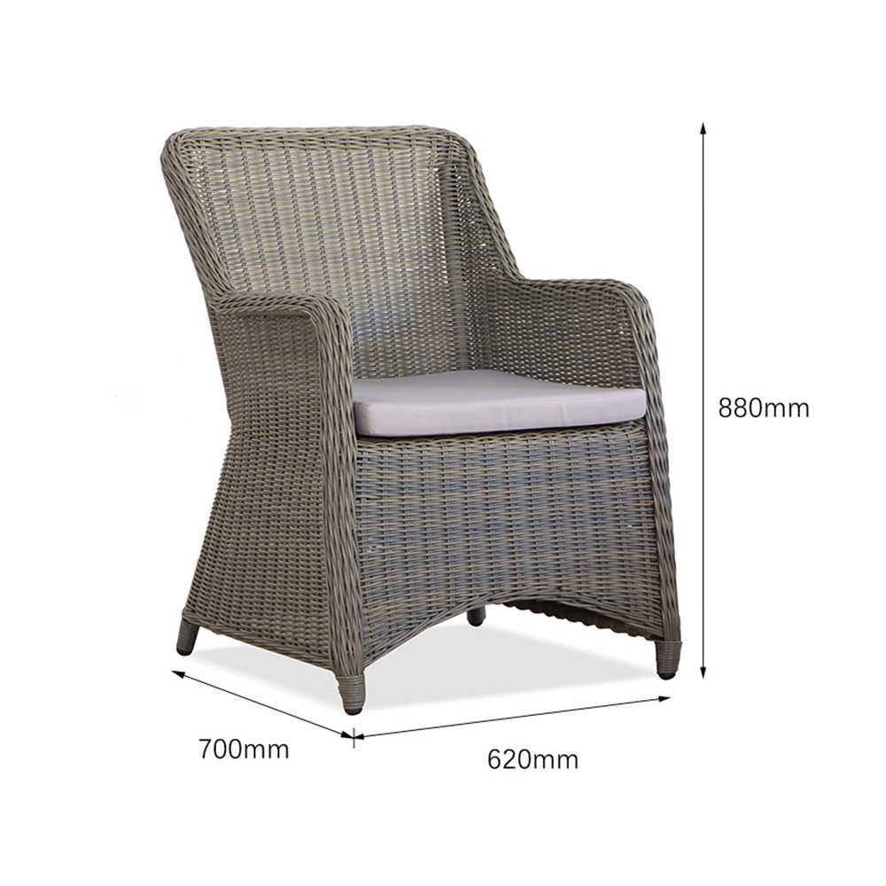 Плетеное кресло для отдыха на открытом воздухе для патио