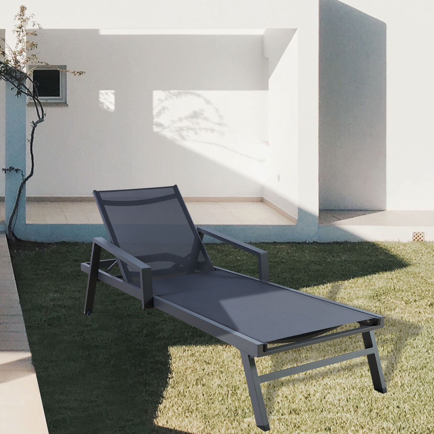 Aluminum Adjustable Outdoor Chaise Lounge