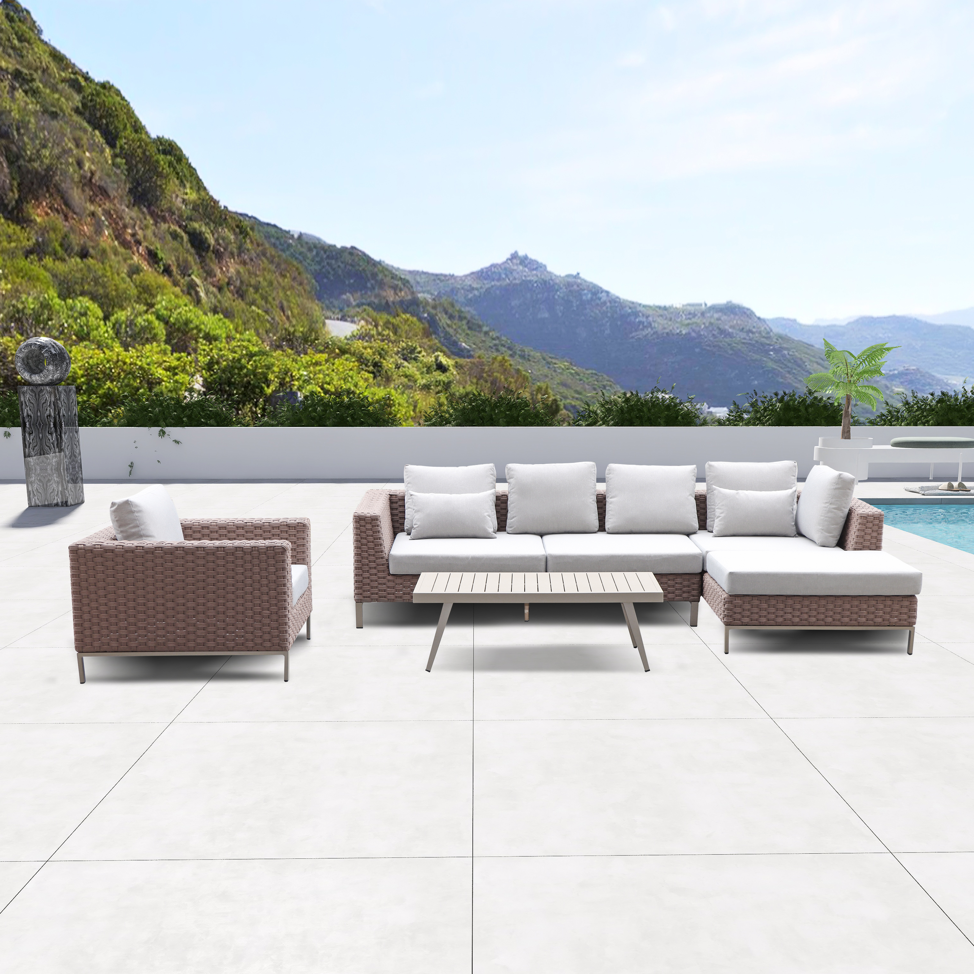 What kind of patio furniture can stay out all year?