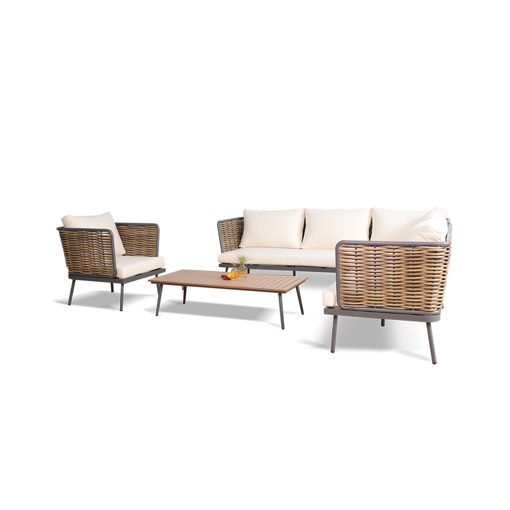Set de lounge pentru mobilier de exterior de designer din ratan