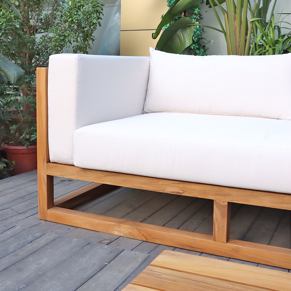 Seccionales de patio de sofá de madera al aire libre a la venta