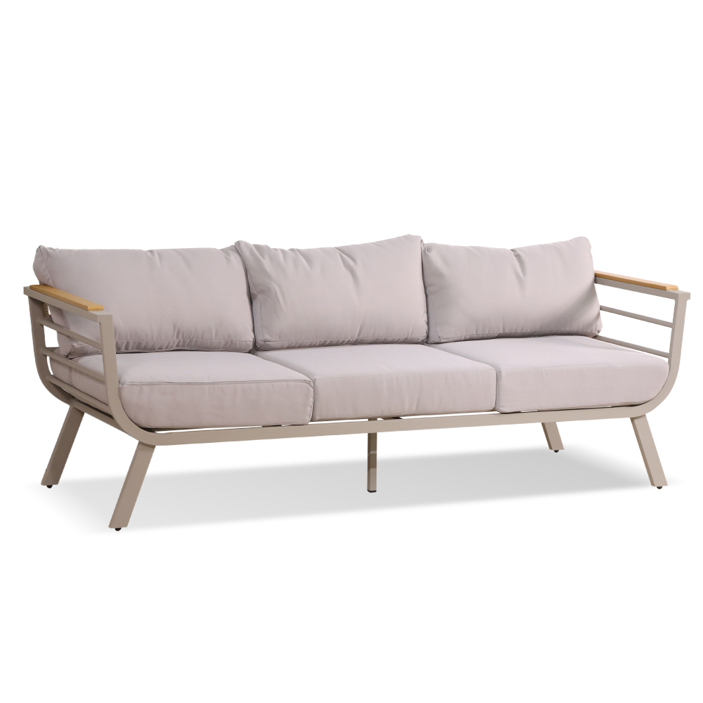 2024 Nuovo set di divani in alluminio con braccioli