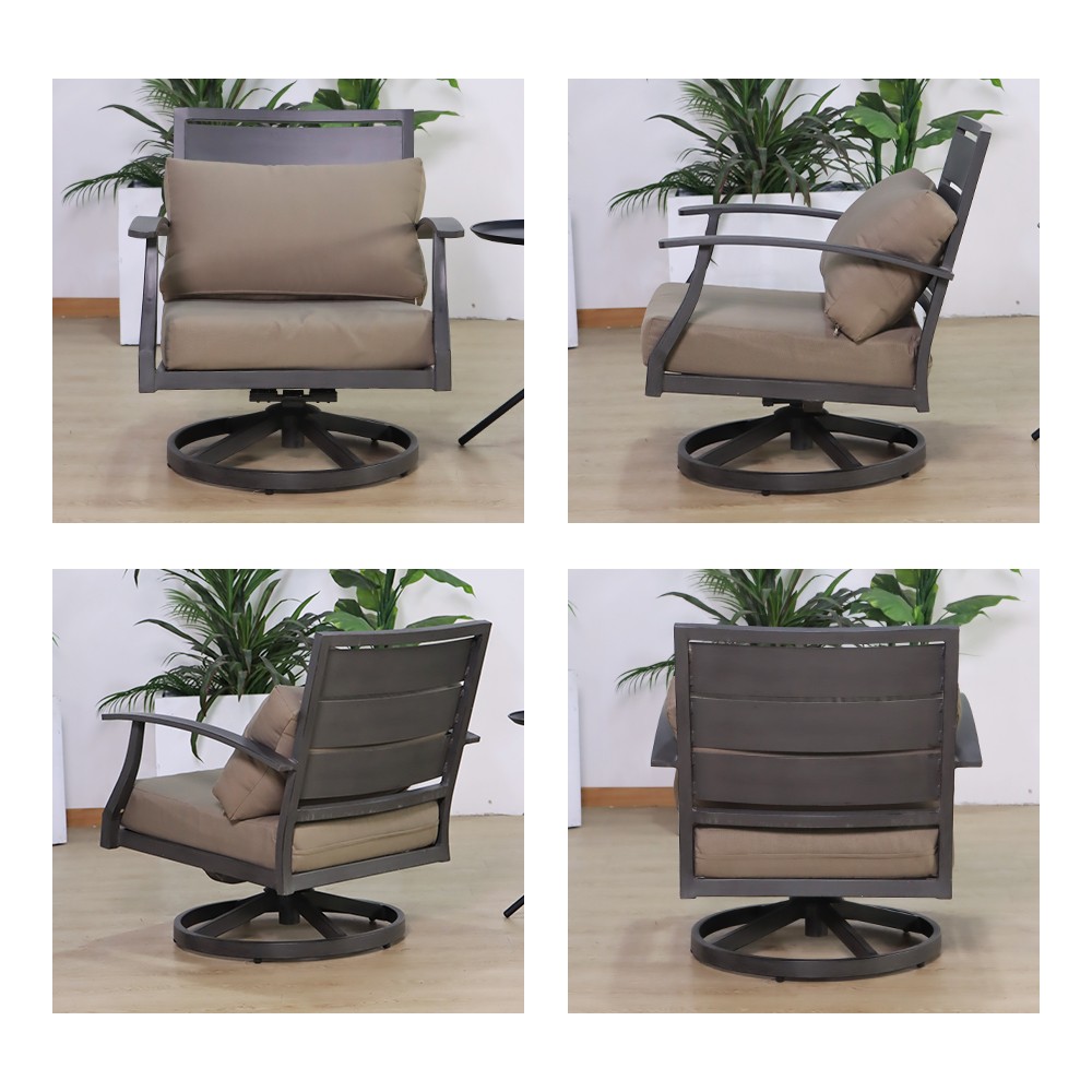 outdoor aluminum rocking chair set