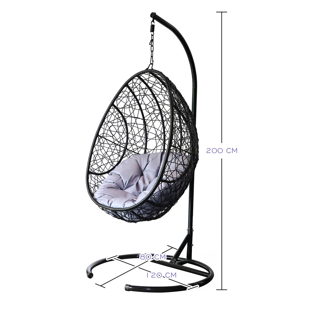 PE rattan outdoor hanging chair manufacturer