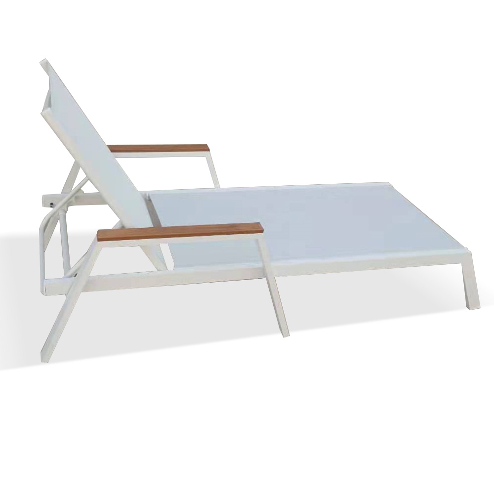 oudoor aluminum recliner sun lounger