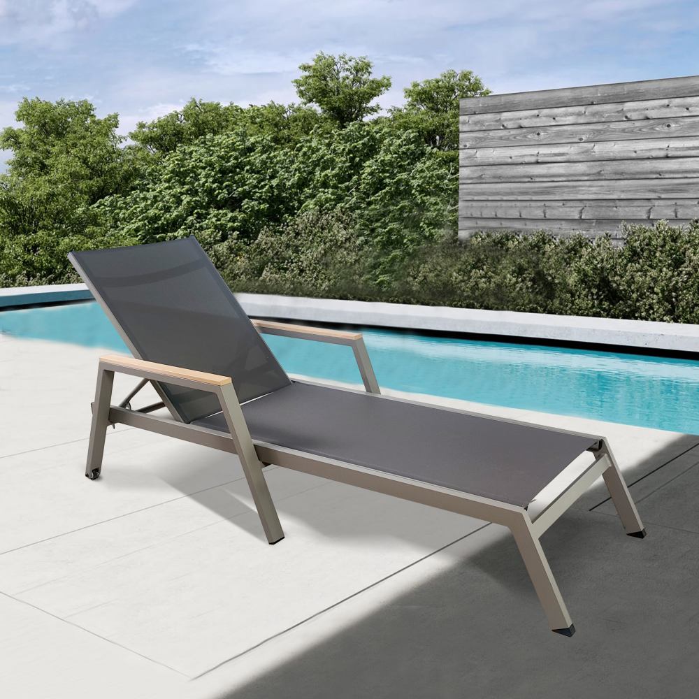comfortable and elegant outdoor sun lounger