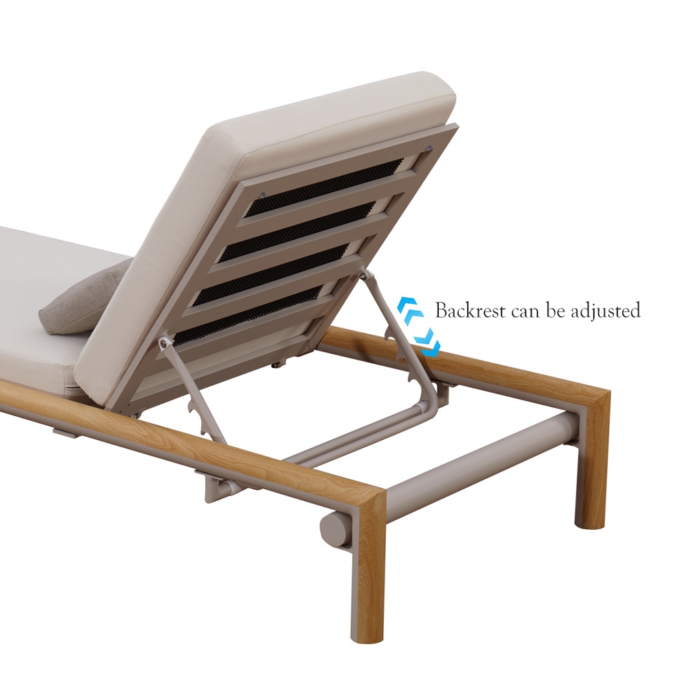 High quality modern wooden sun lounger