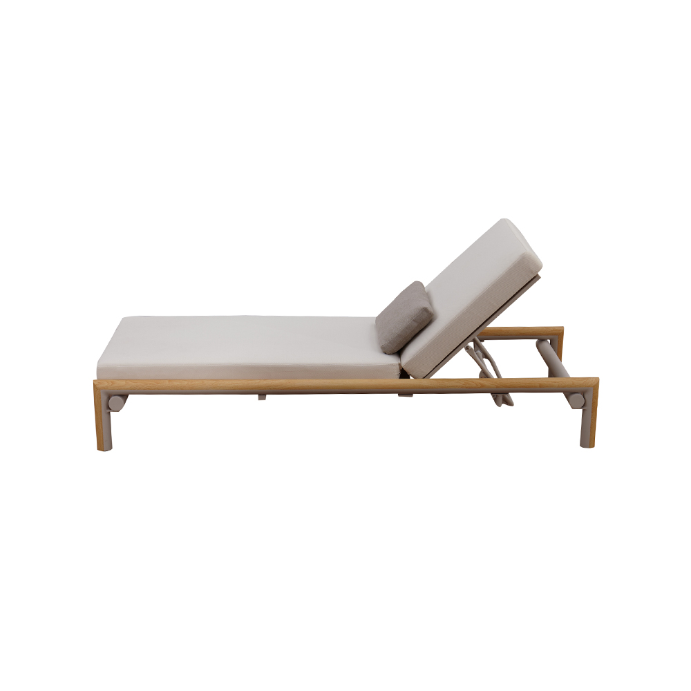 High quality modern wooden sun lounger