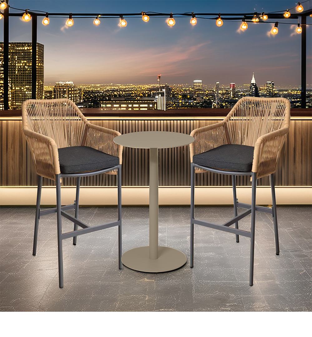 outdoor rattan bar chair