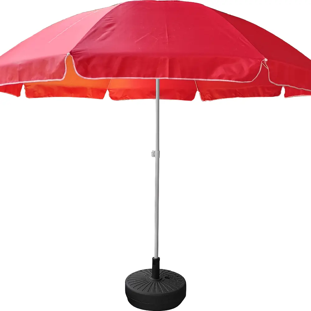 Outdoor umbrella with fiber ribs
