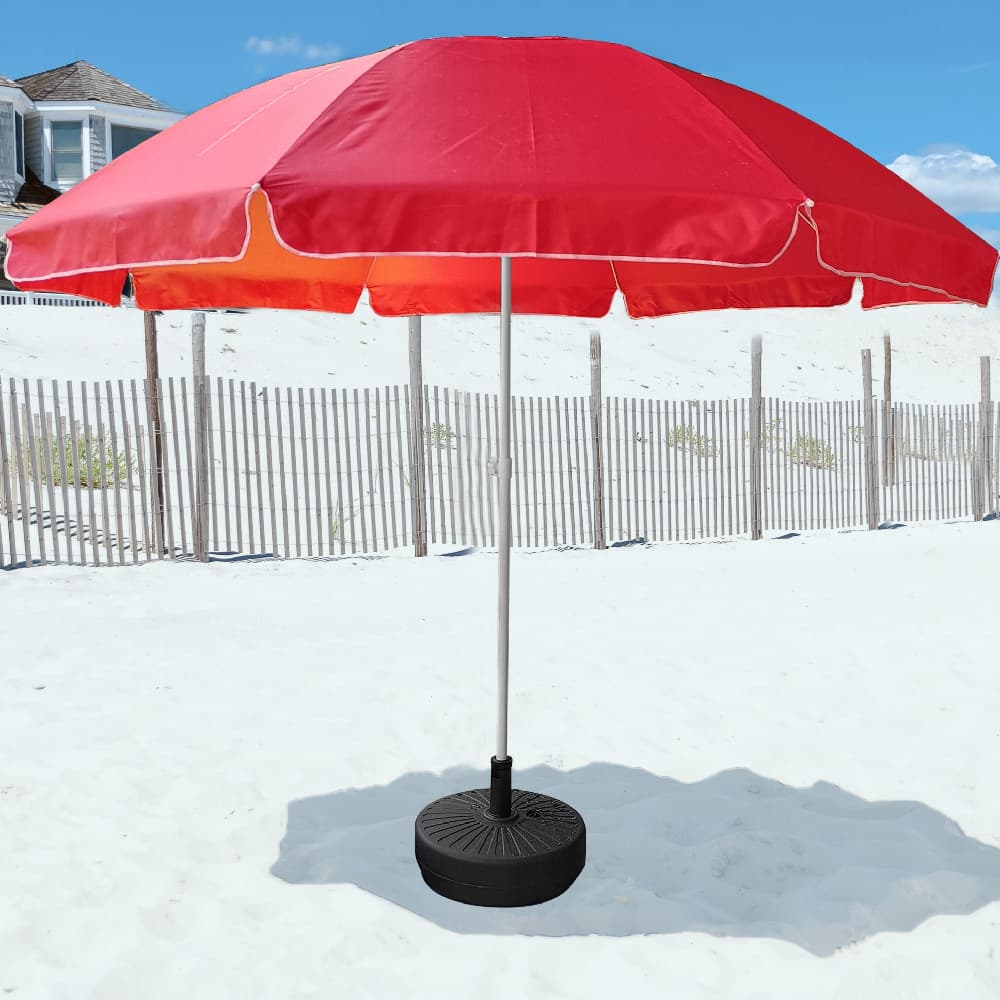 Outdoor umbrella with fiber ribs