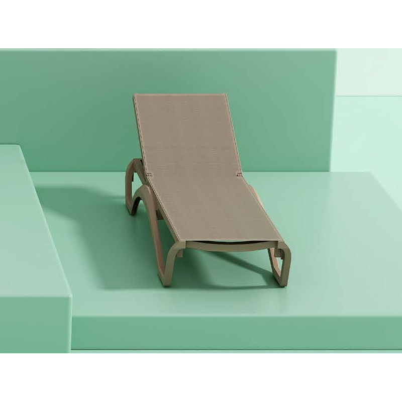 Poolside Plastic Sun Lounger Chair